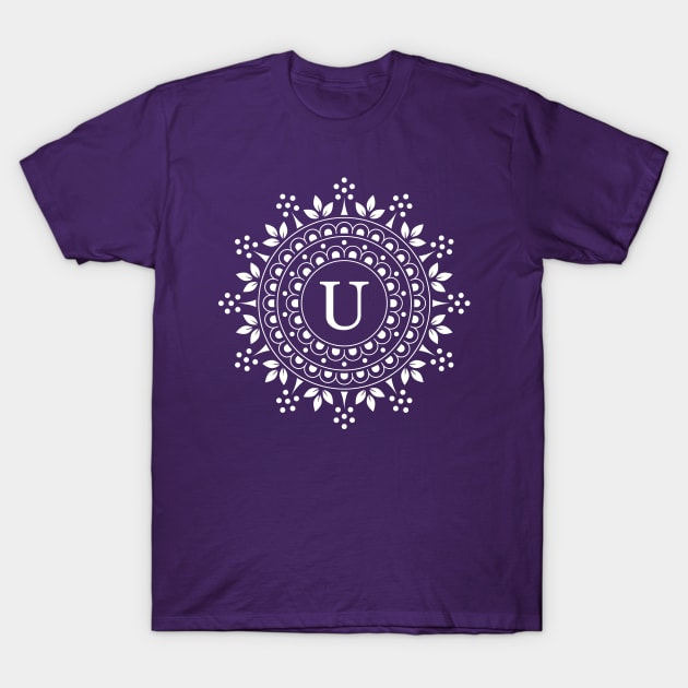 Monogram letter U T-Shirt by Florin Tenica